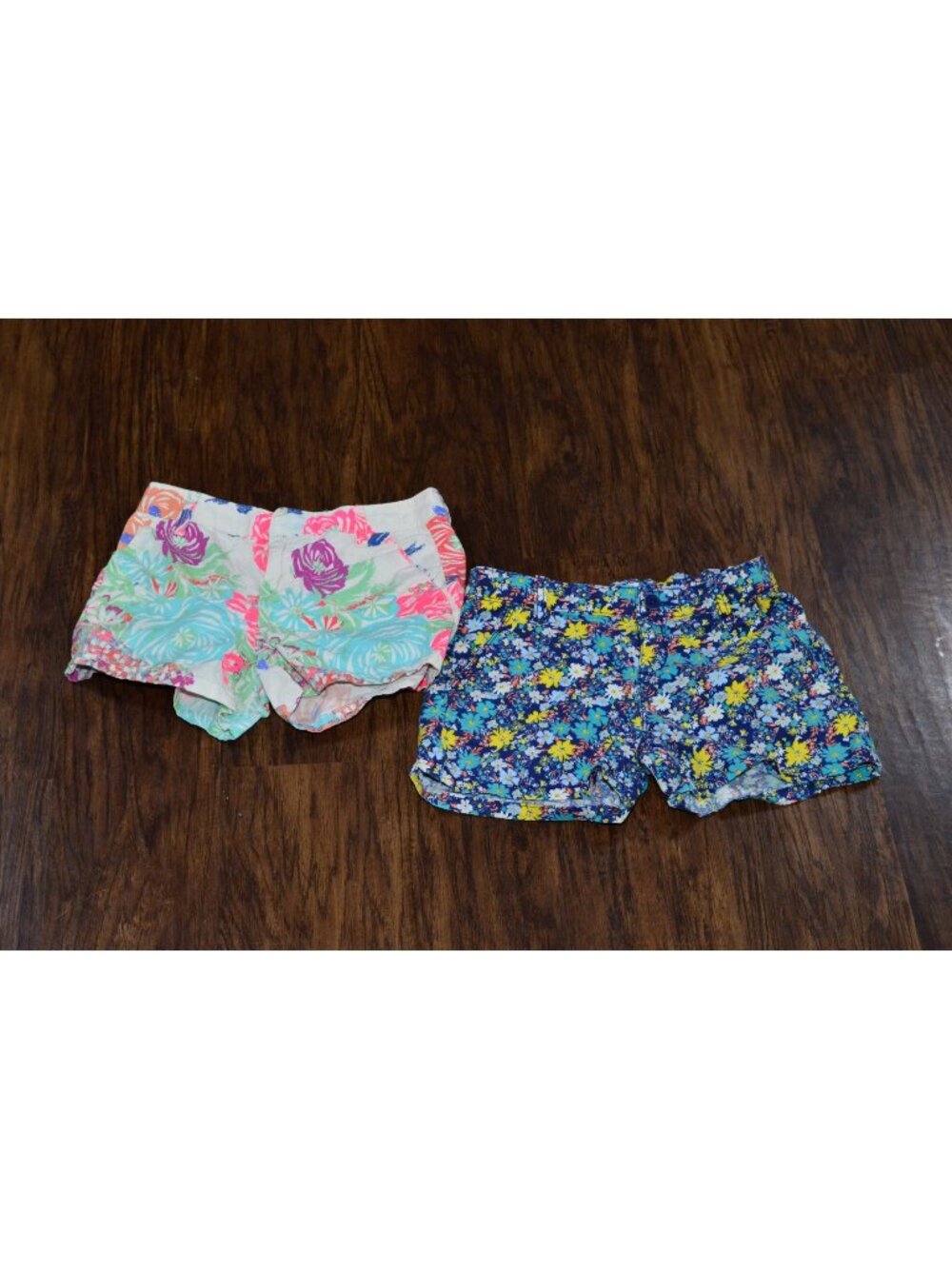 Girls Size 10 Old Navy Shorts Adjustable Floral Coastal Preppy Beach Chic Resort